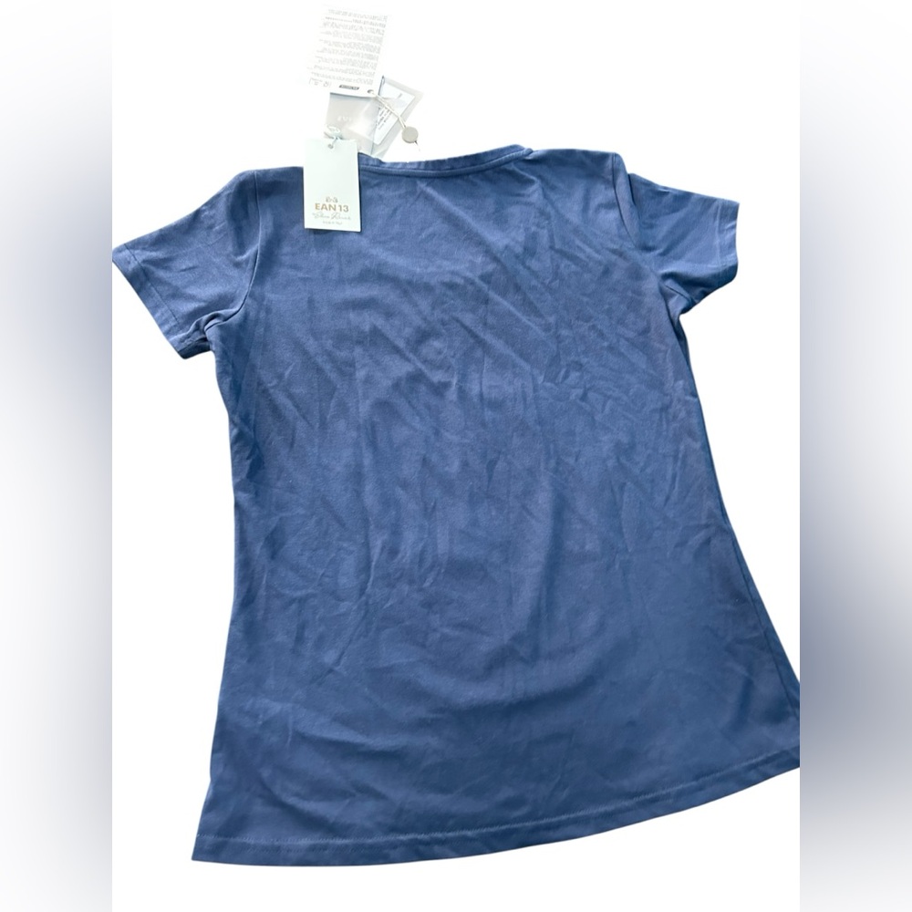 EAN 13 Swarovkski Crystal Embellished Shirt Puppy Nautical Navy NWT Size 42/6 - Picture 2 of 12